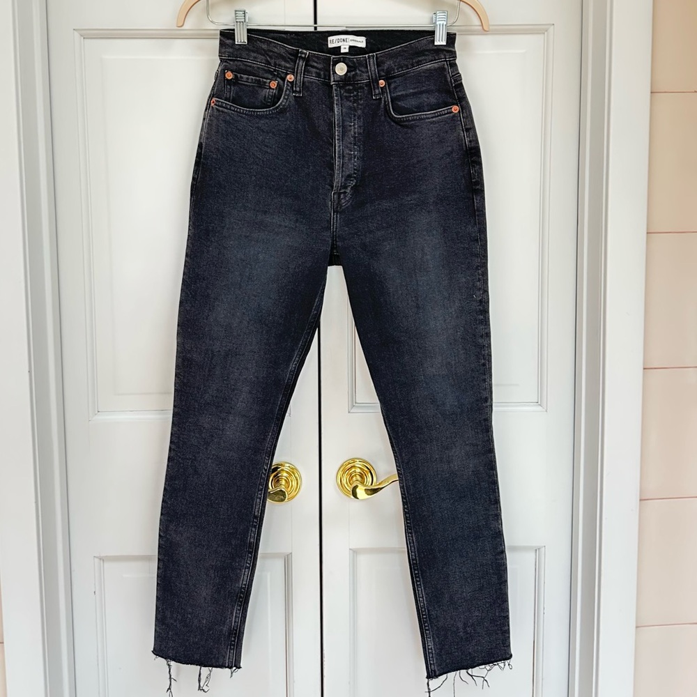 Re/Done High Rise Black Women's Jeans